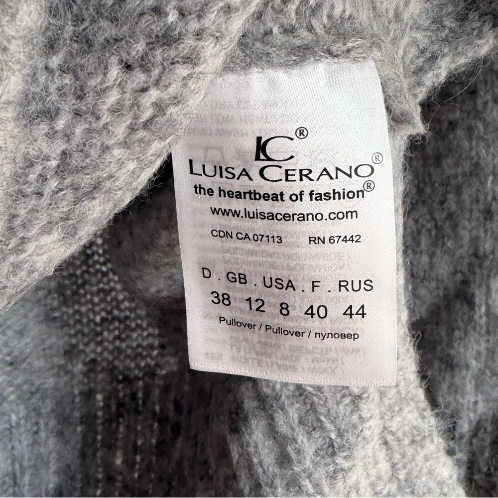 LUISA CERANO Brushed Knitted Wool Alpaca Knit Sweater